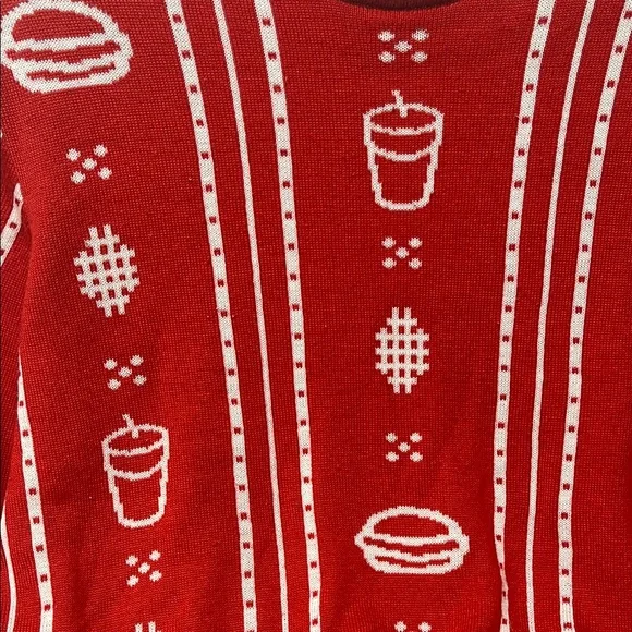 Chick Fil A Red Graphic Men's Crewneck Collector Sweater - Picture 2 of 7